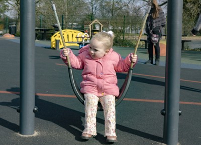 Visit the town park and use the equipment